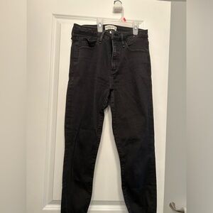 Abercrombie The Super Skinny High Rise Black Jeans
